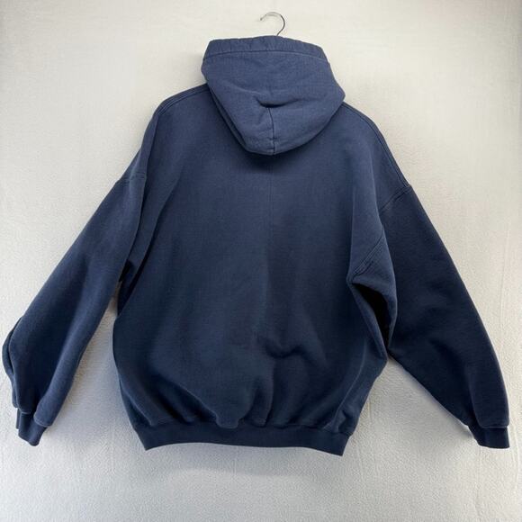 Vintage Michigan Wolverines Hoodie Men's 2XL Blue Graphic Sweatshirt Center - Picture 10 of 12